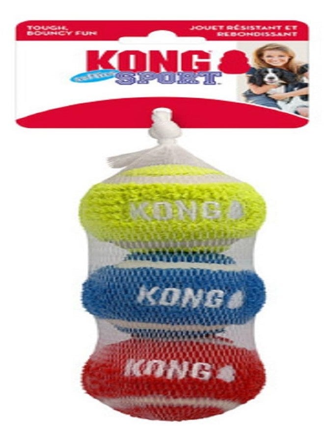 كونج كرات تنس مغطاة بصوف شيربا من كونغ سبورت سوفتيز، لعبة هادئة للكلاب بدون صوت (متوسطة الحجم) - Image 1